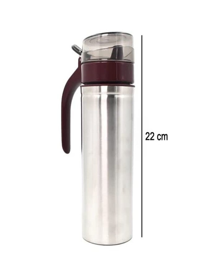 SYGNIUS Oil Dispenser Bottle for Kitchen Stainless Steel Oil Pourer Vinegar Dispenser Cooking Oil Dispenser Dust & Leak Proof (750 ml) - Image 2